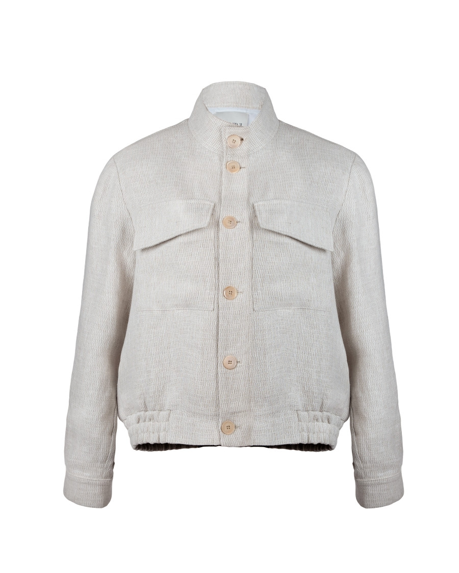 Bomberjacke aus Leinen