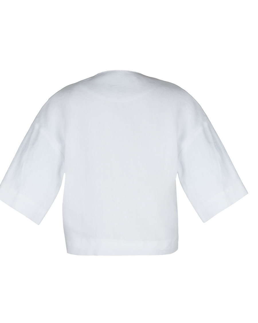 Leinenblazer mit Reißverschluss