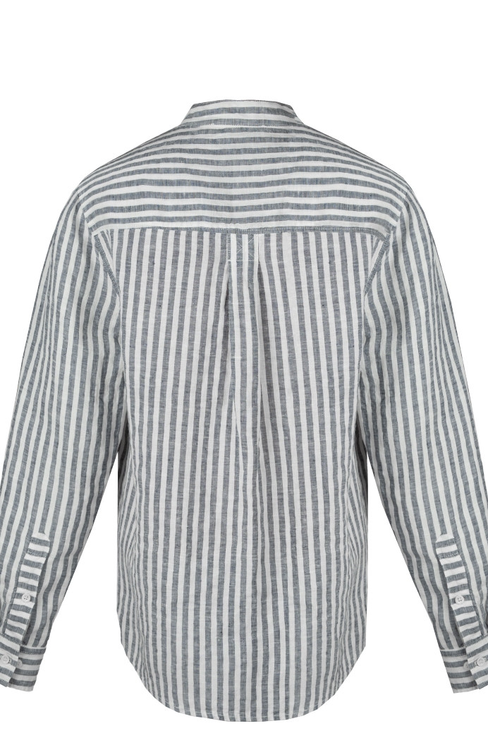 Leinenhemd mit Stehkragen