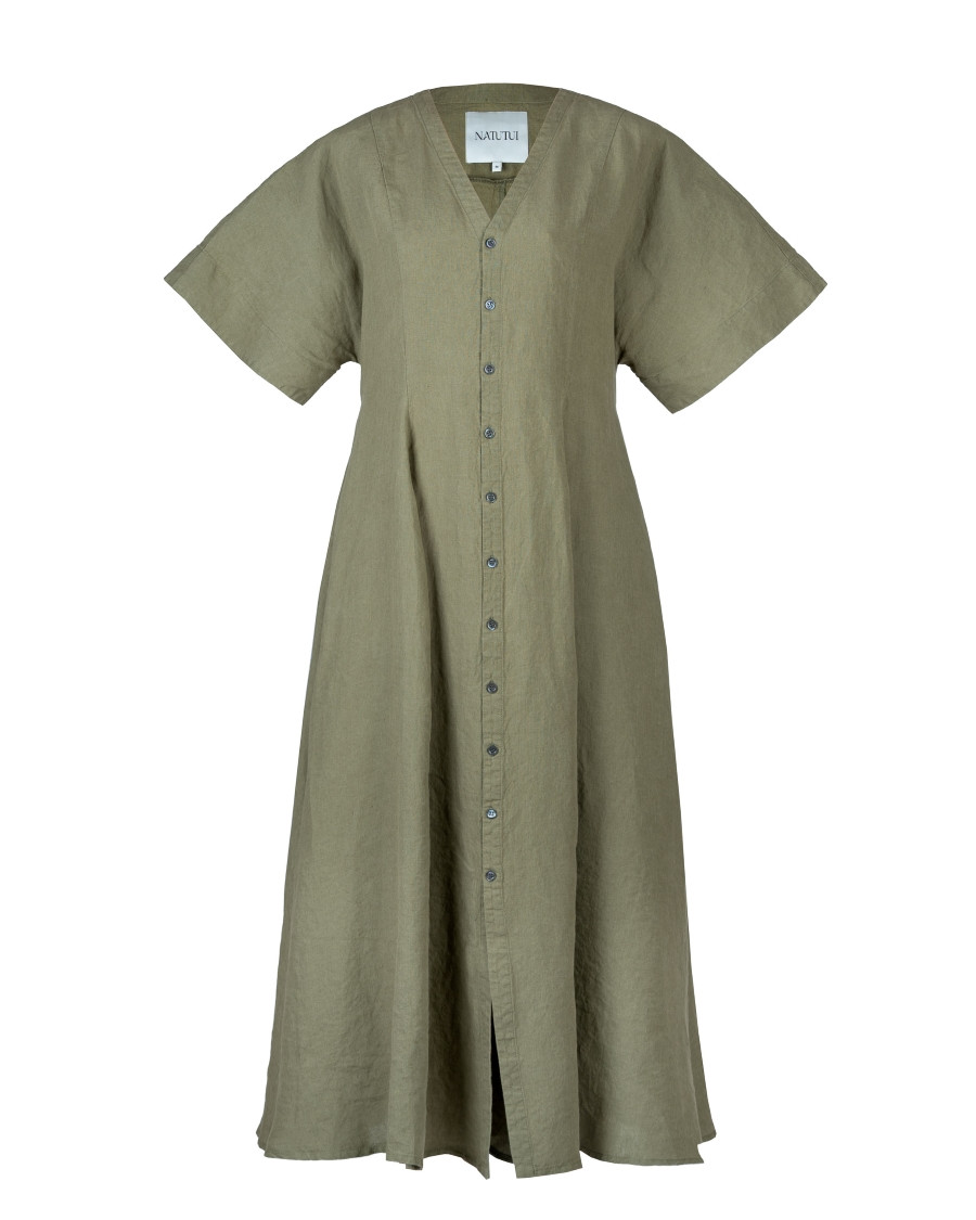 Langes Kleid aus Leinen