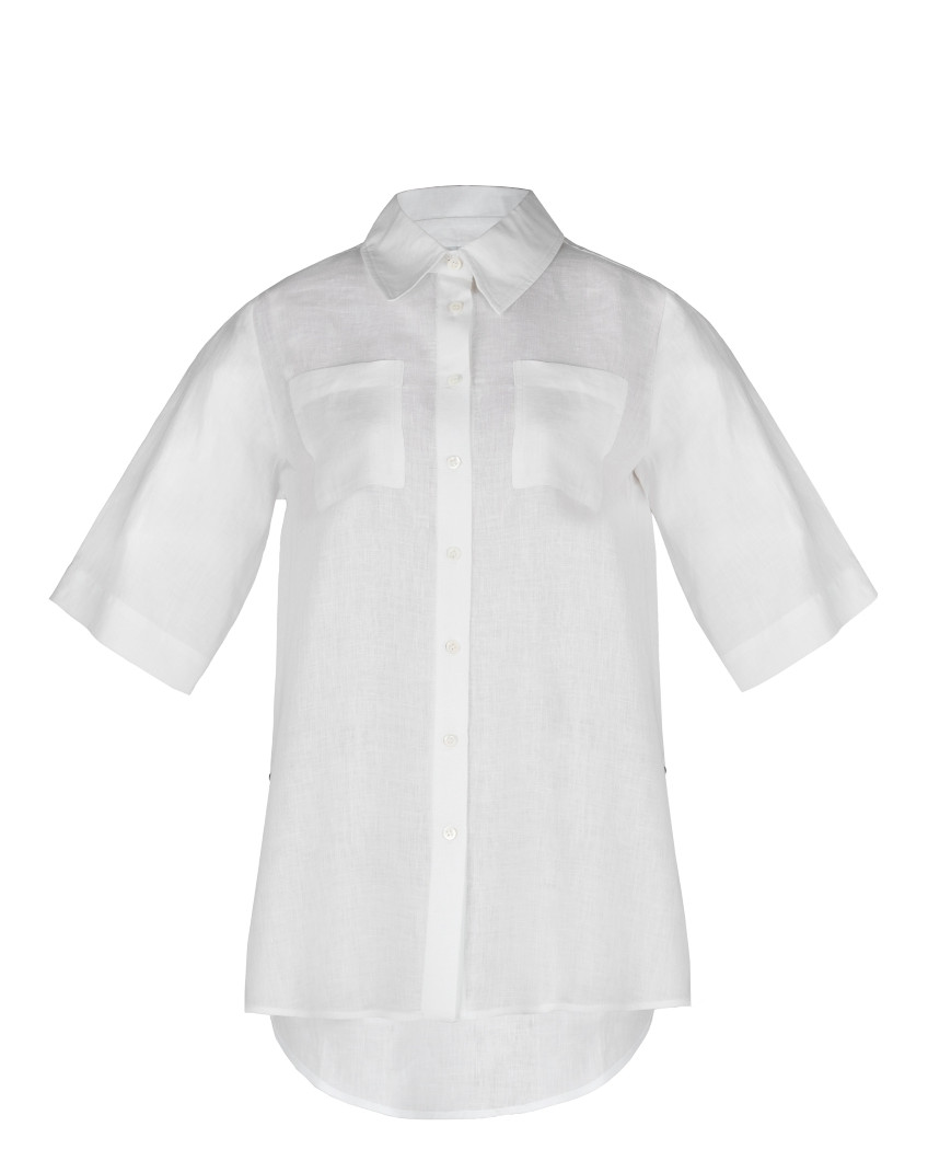 Kurzärmeliges Leinenhemd