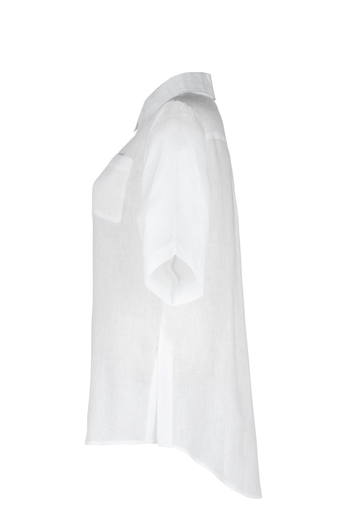 Linen short-sleeved shirt