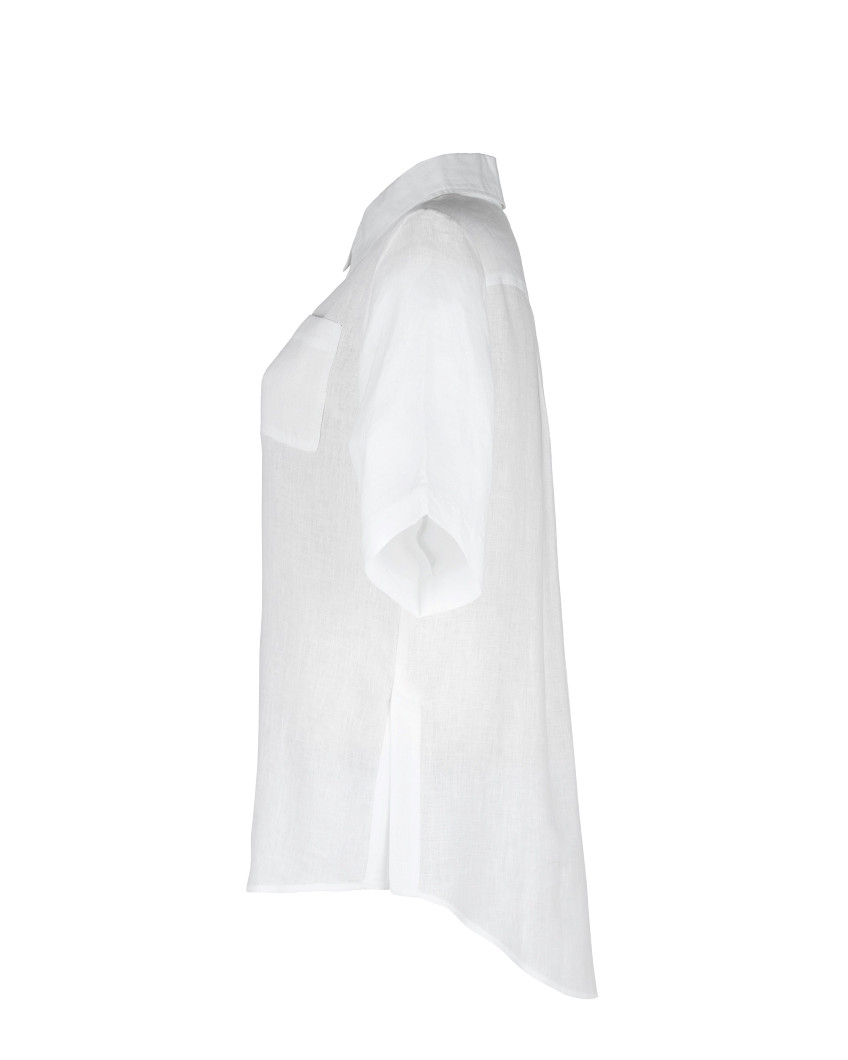 Linen short-sleeved shirt