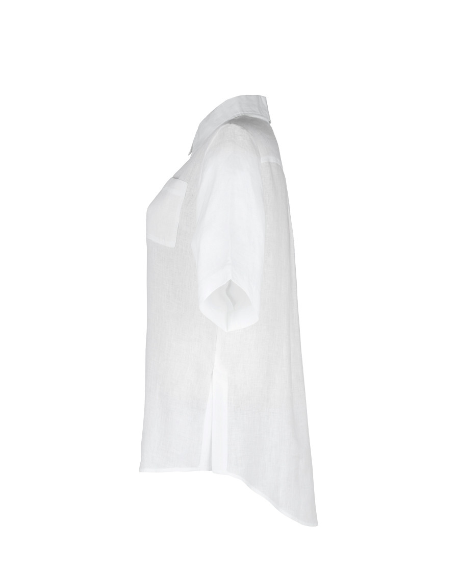 Linen short-sleeved shirt