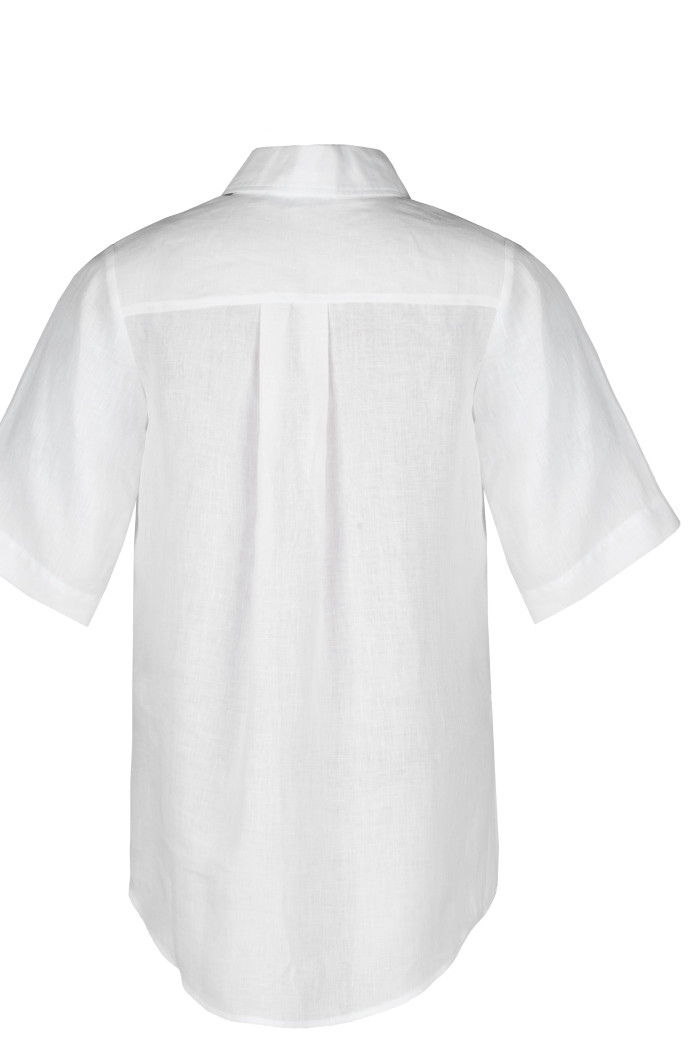 Linen short-sleeved shirt