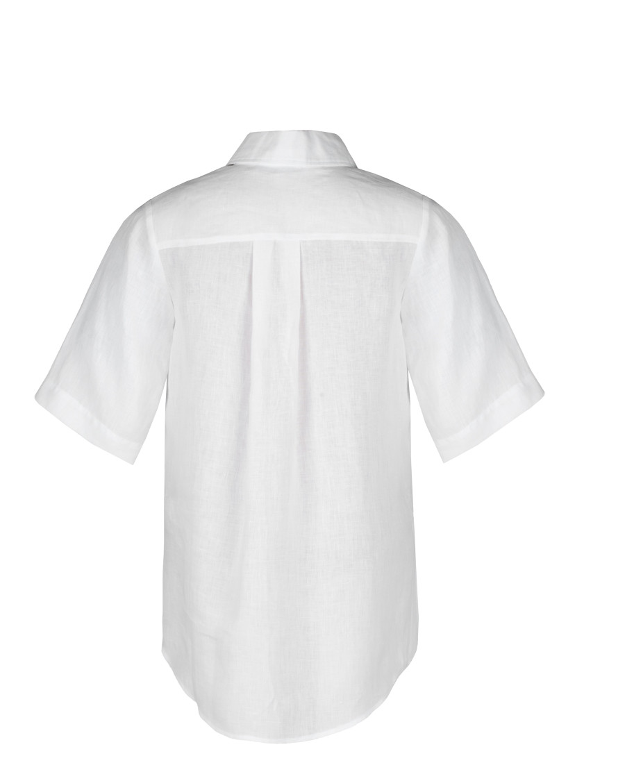 Linen short-sleeved shirt
