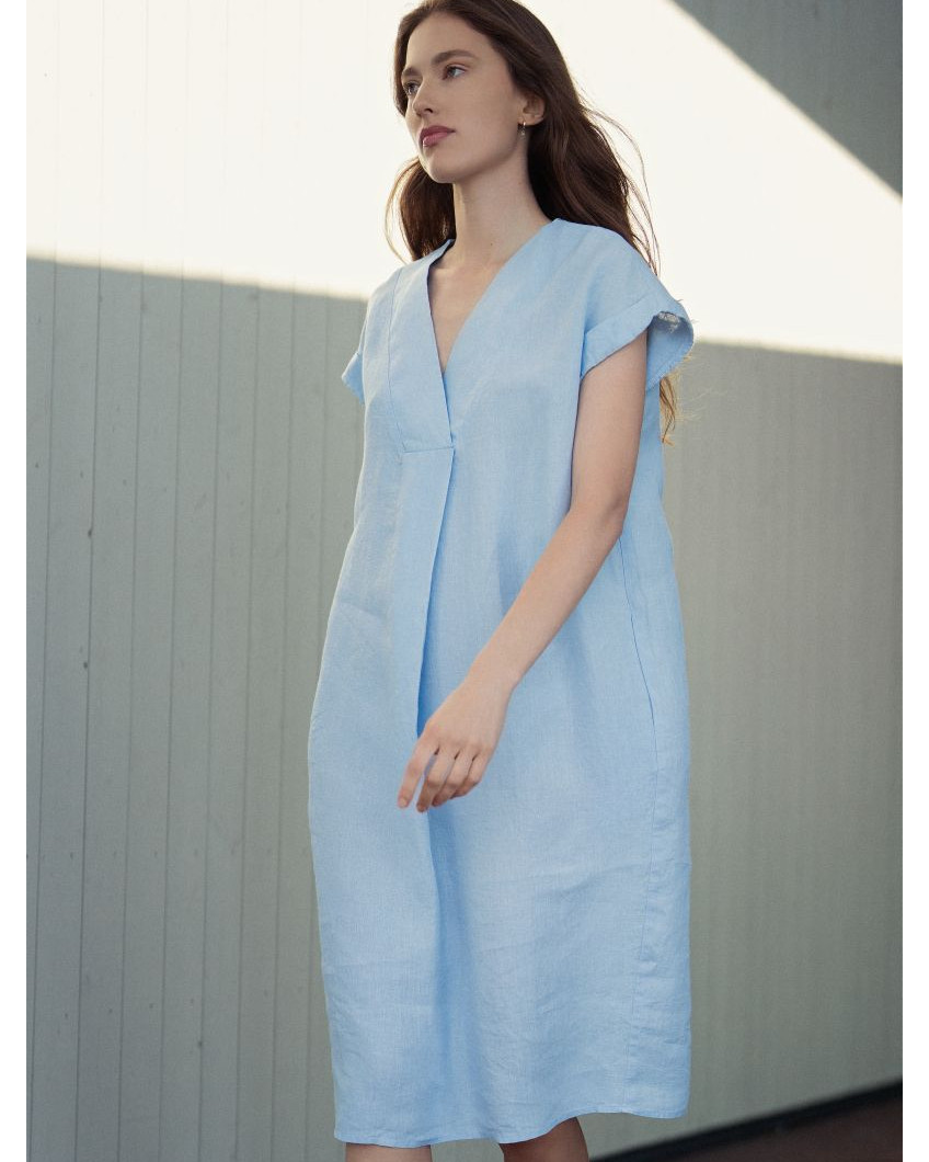 Linen midi dress
