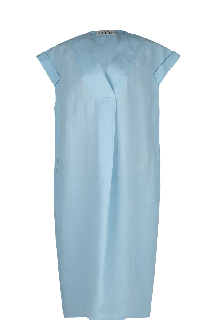 Midi-Kleid aus Leinen