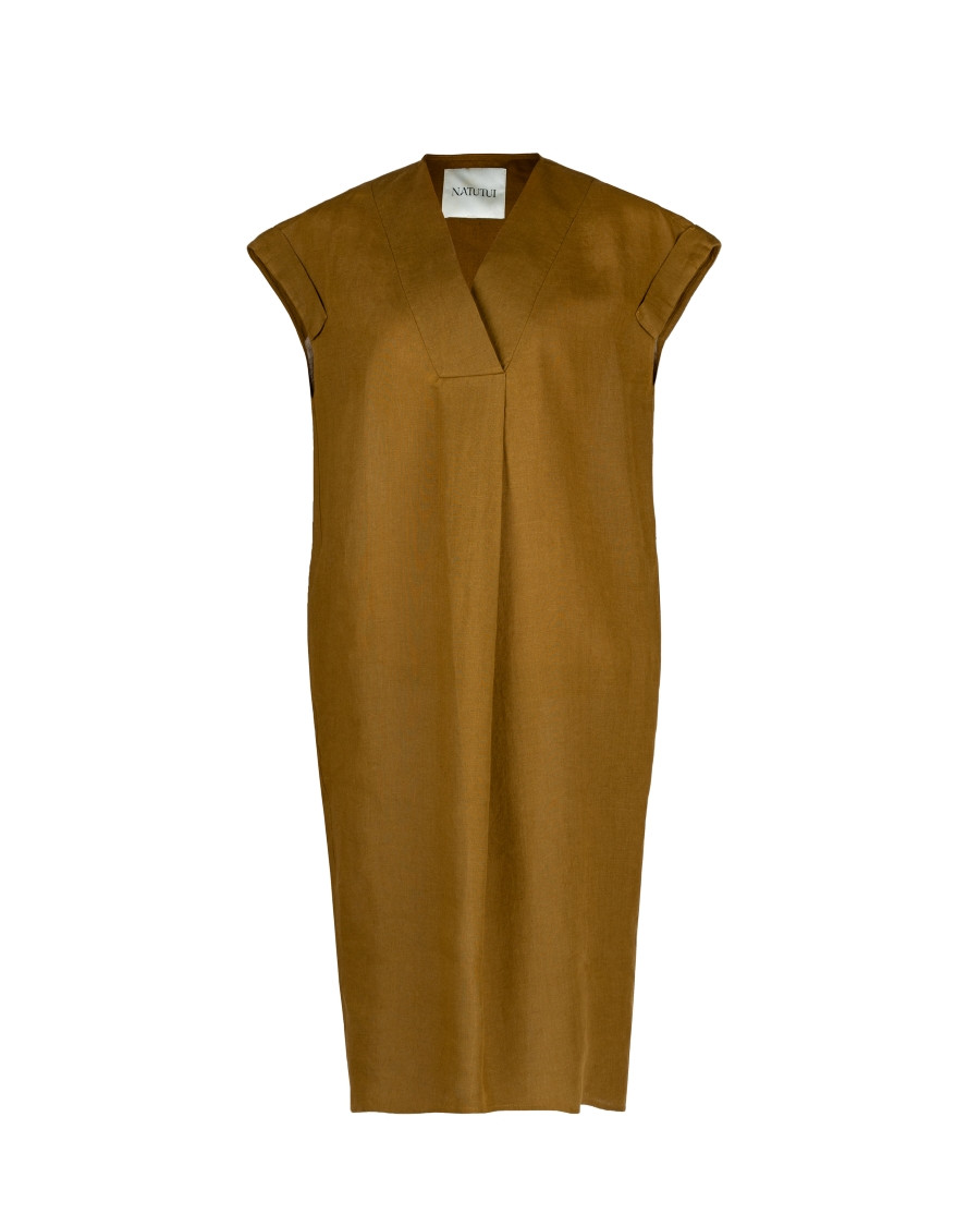 Midi-Kleid aus Leinen