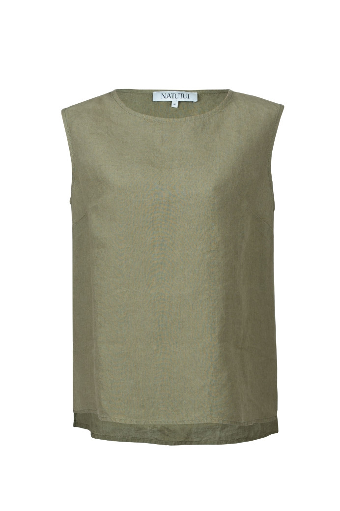 Linen sleeveless blouse