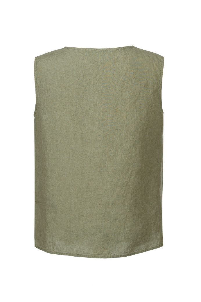 Linen sleeveless blouse