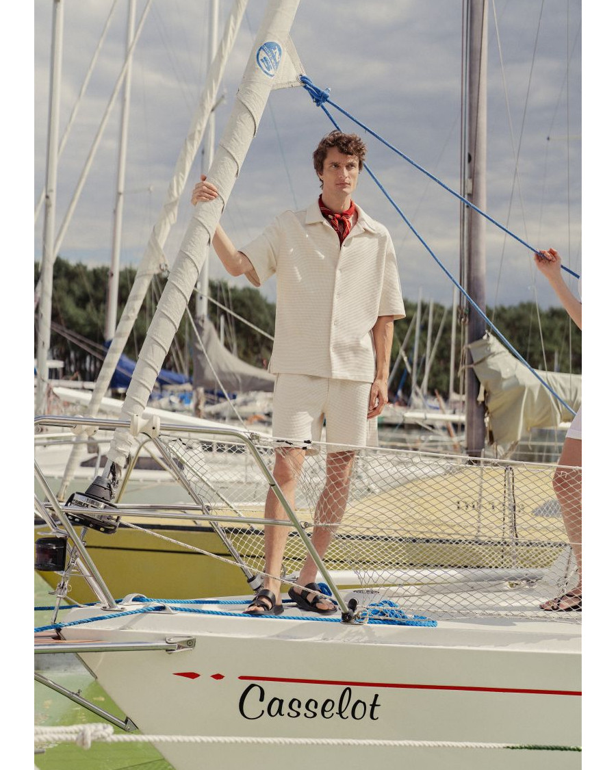 Cotton short-sleeved shirt