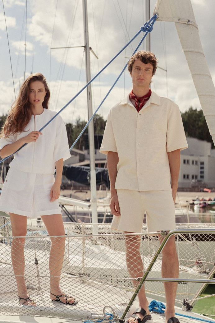 Cotton short-sleeved shirt