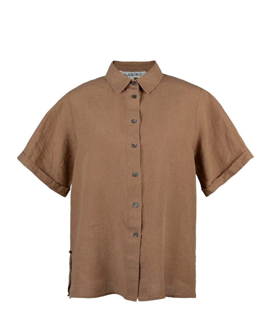 Kurzärmeliges Leinenhemd