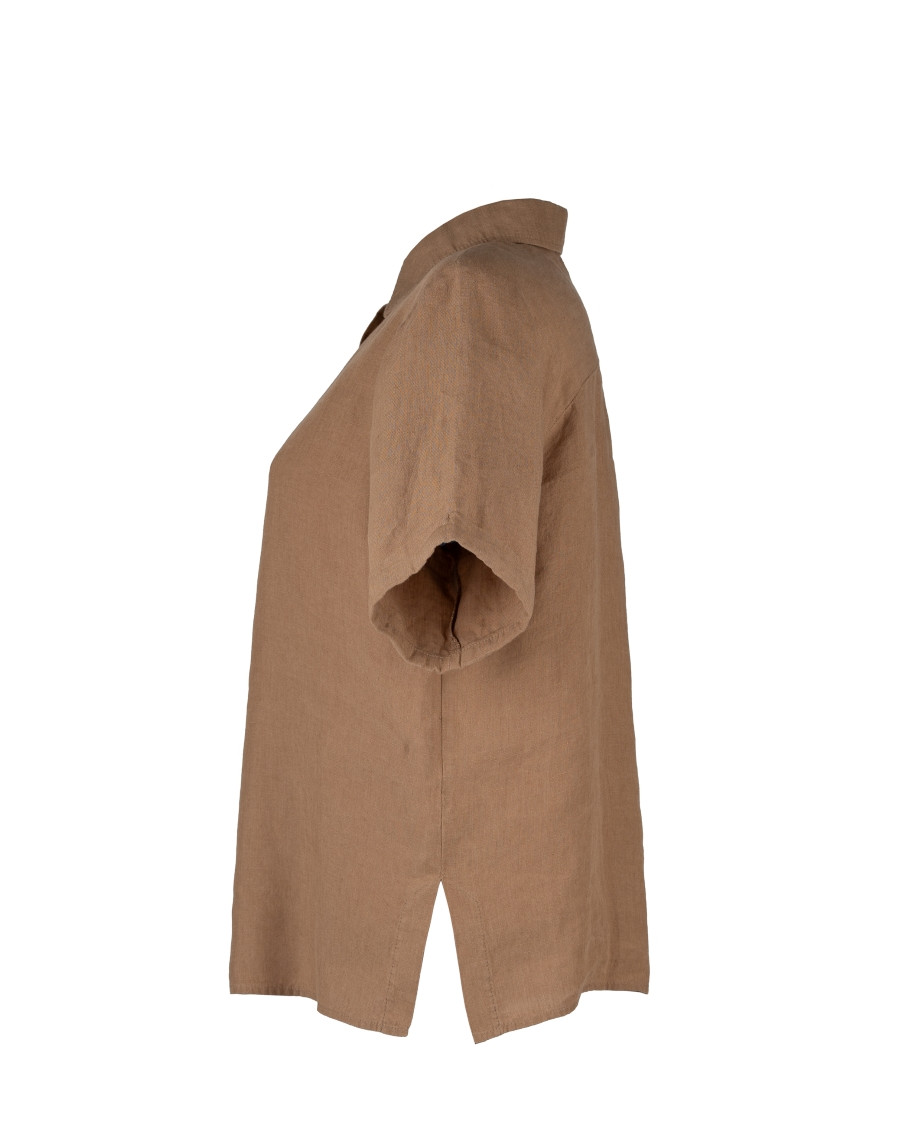 Kurzärmeliges Leinenhemd