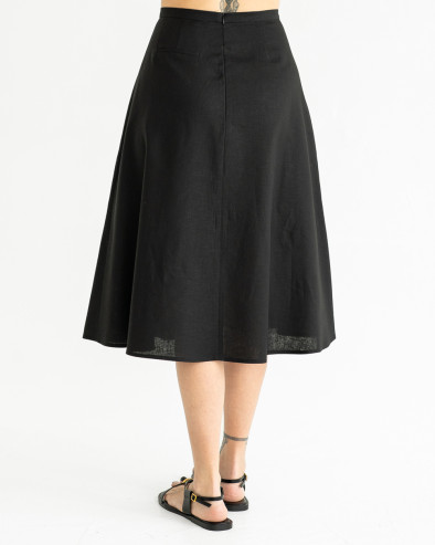Midi linen skirt