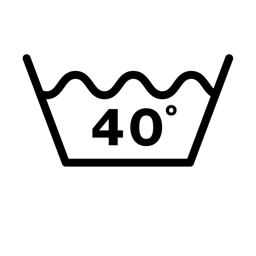 Machine wash at 40°C / 104°F